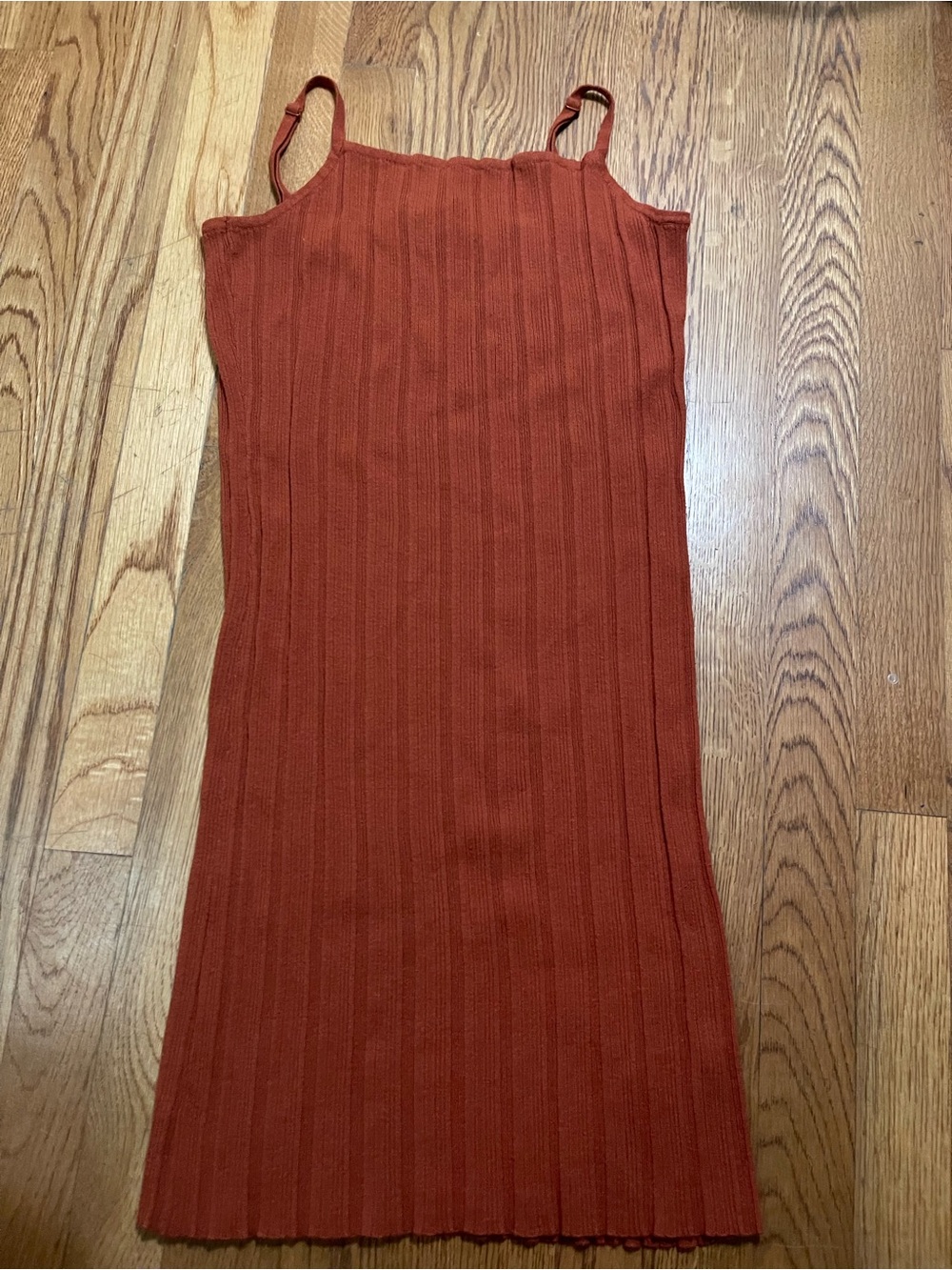 House of Harlow 1960 Ribbed Rust Mini Slip Dress